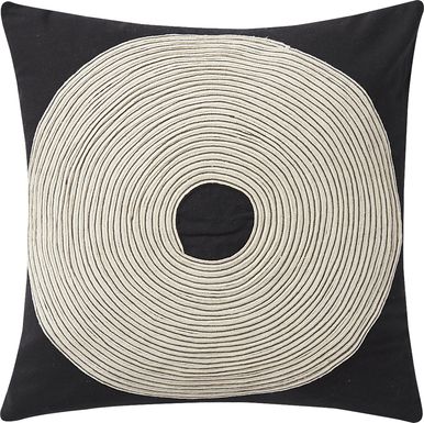 Noir Black Accent Pillow