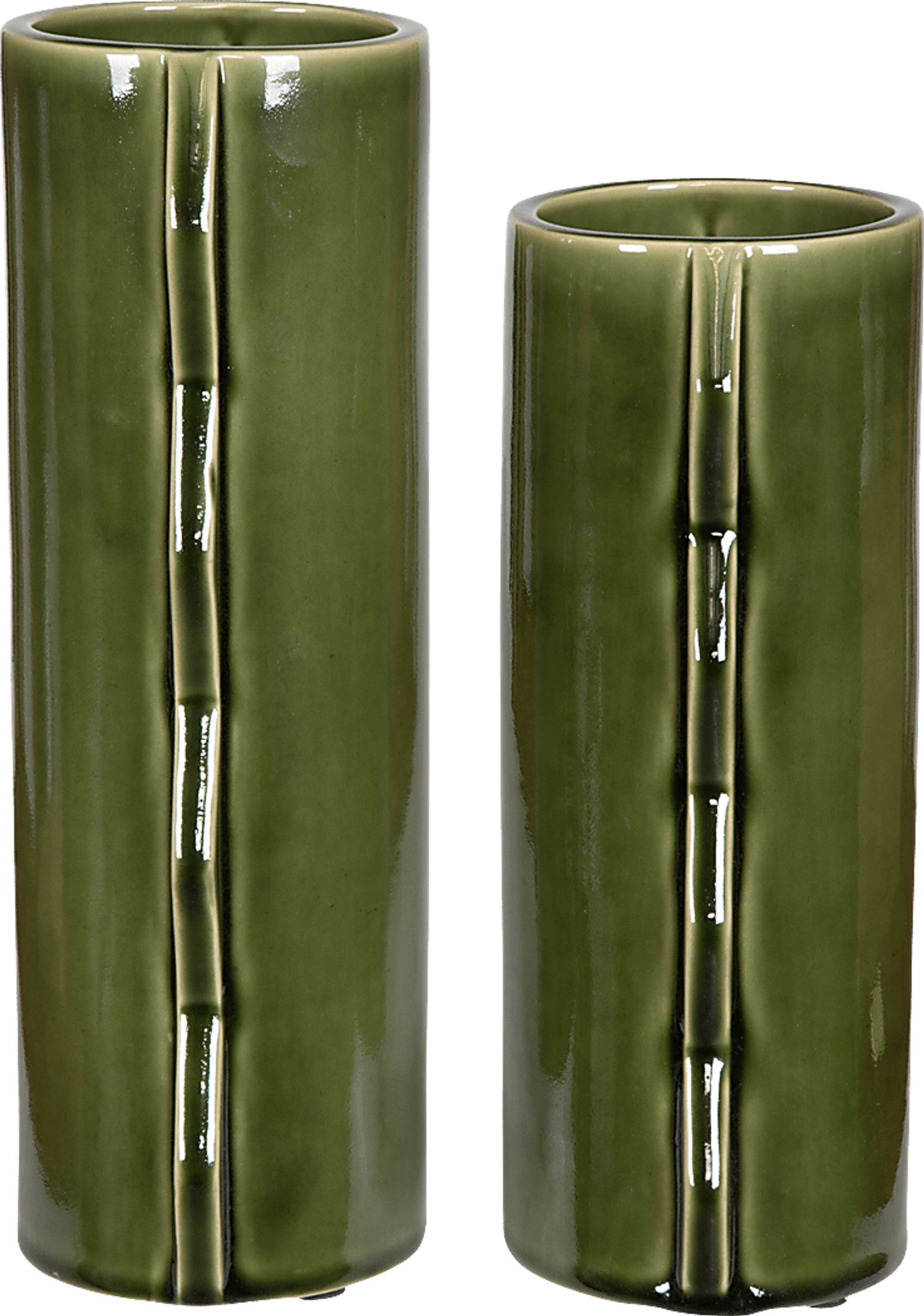 Nokola Green Vase, Set of 2 - Image 2