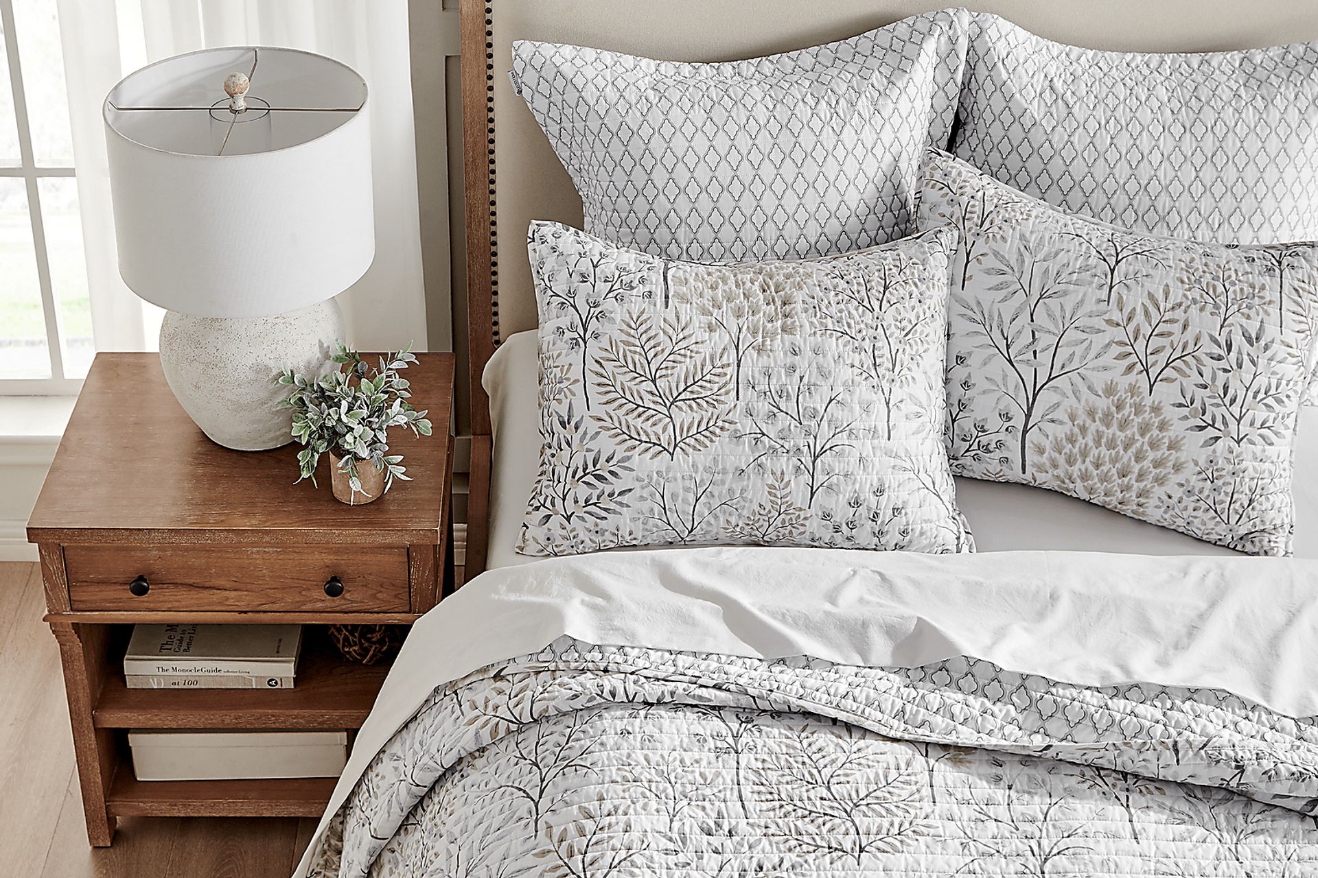 Nomalu Cream 3 Pc Full/Queen Quilt Set - Image 5