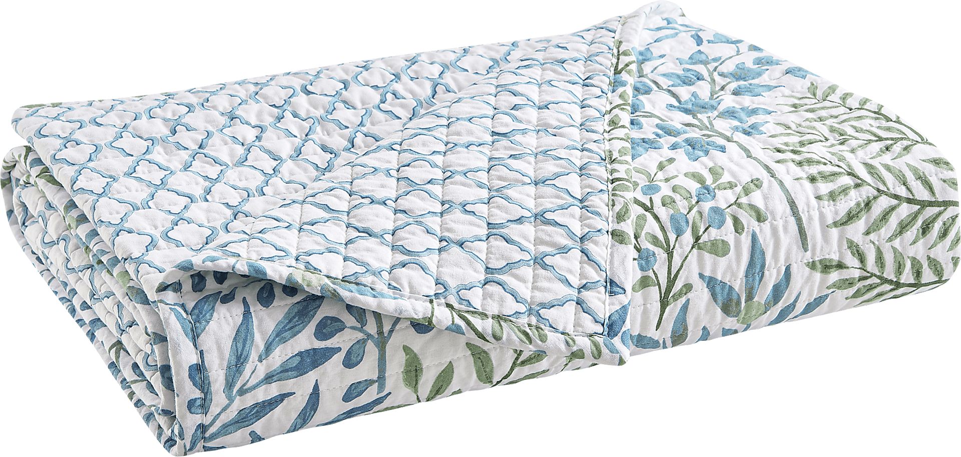 Nomalu Green Quilted Throw Blanket - Image 3