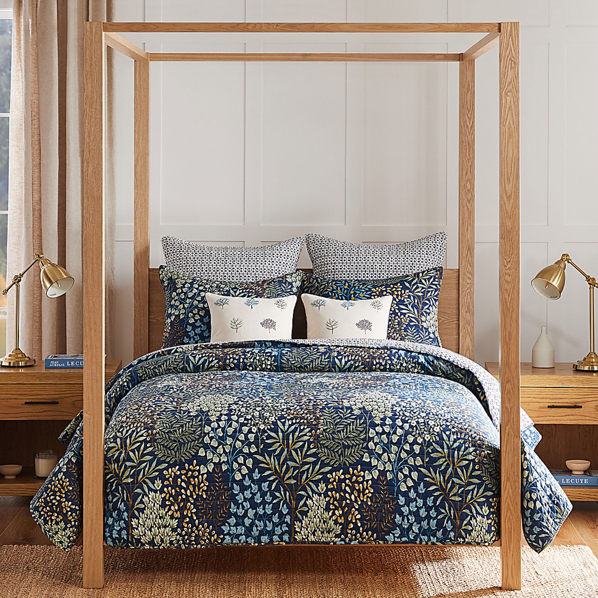 Nomalu Navy 3 Pc Full/Queen Quilt Set - Image 1