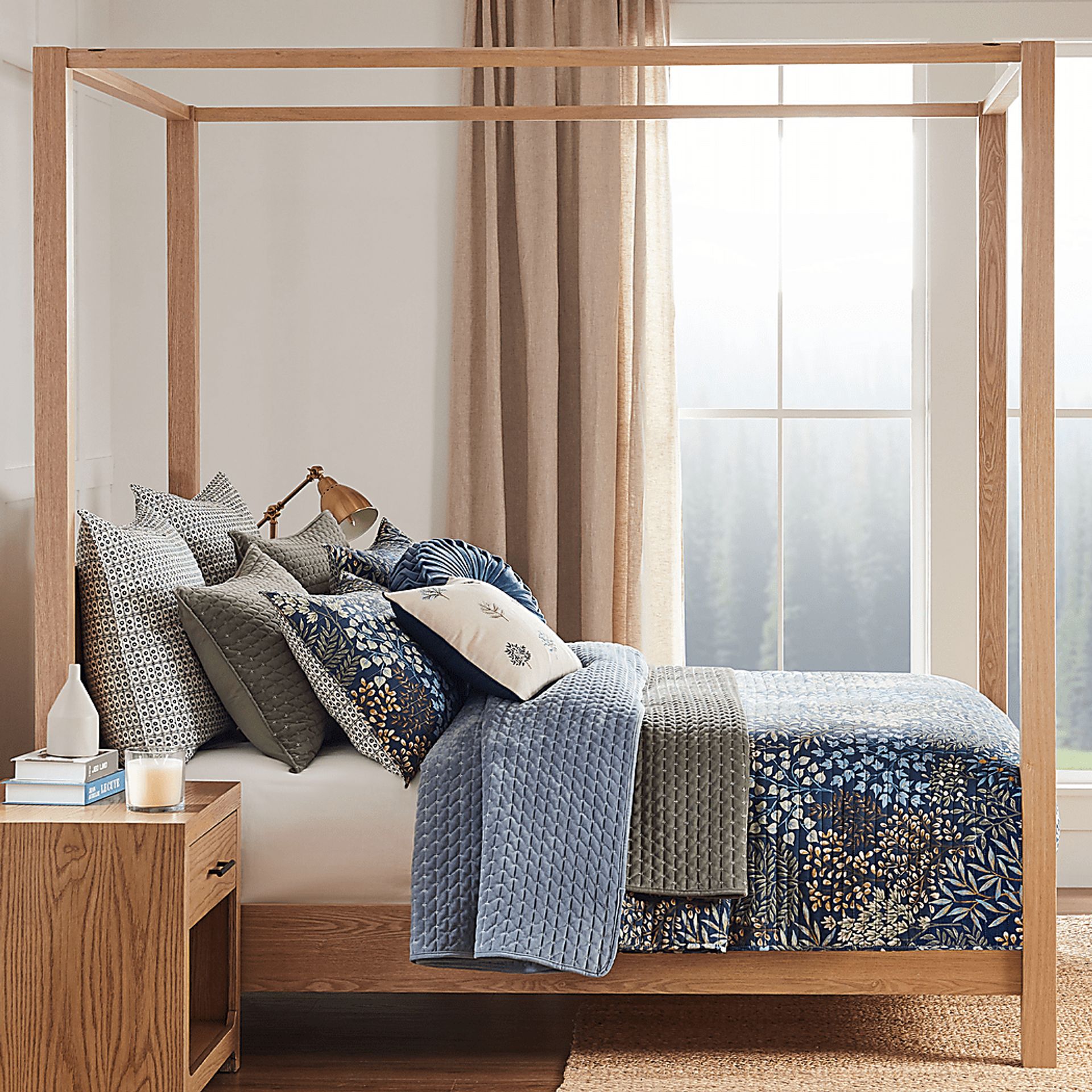 Nomalu Navy 3 Pc King Quilt Set - Image 3