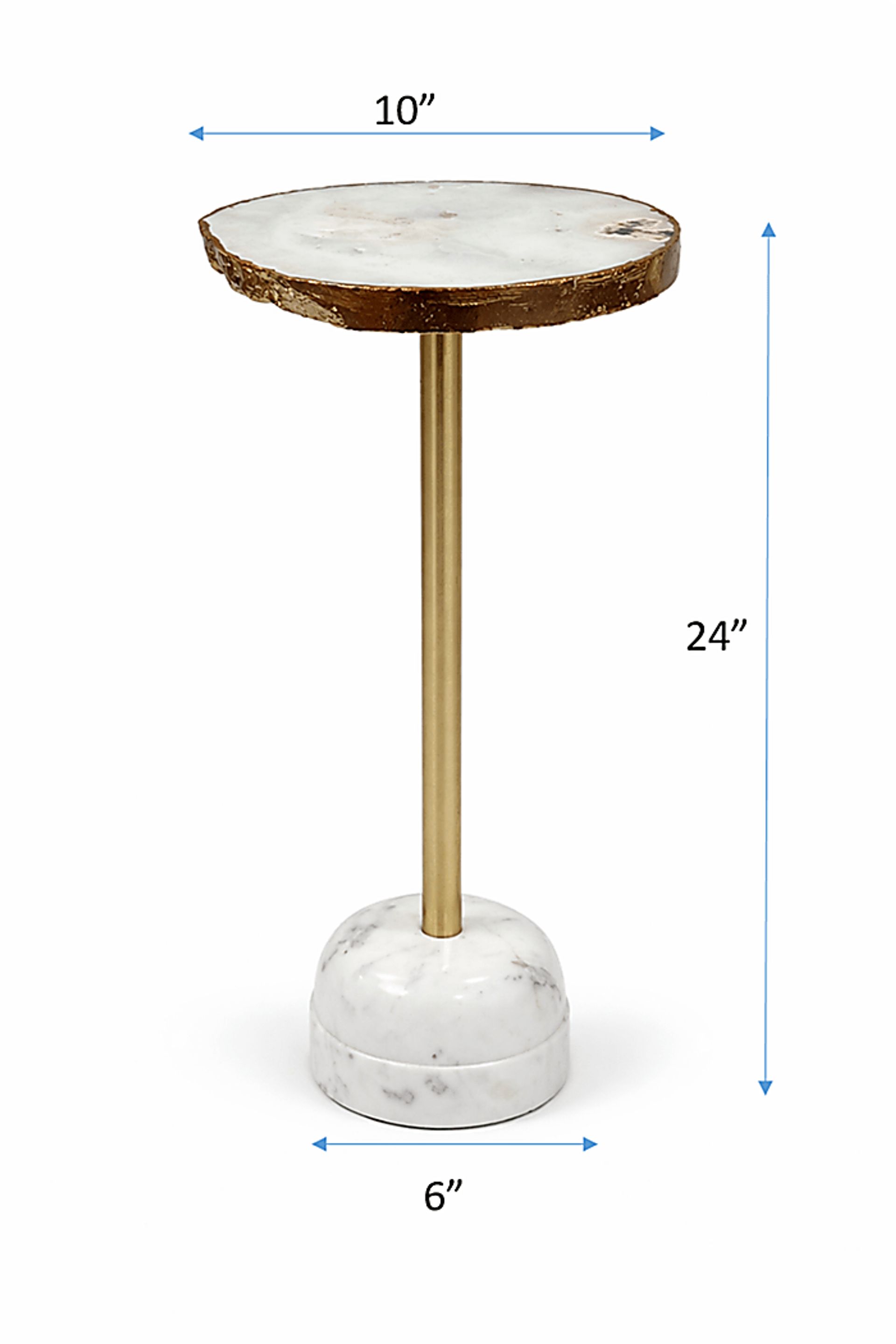 Nonci Gold/White Accent Table - Image 7