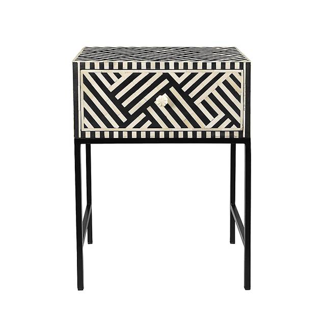 Norajean Black Nightstand - Thumbnail - Image 2