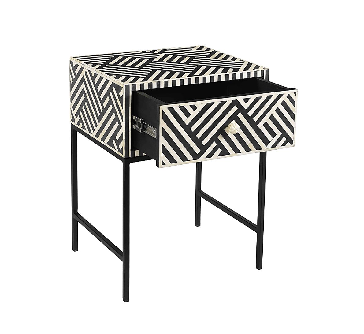 Norajean Black Nightstand