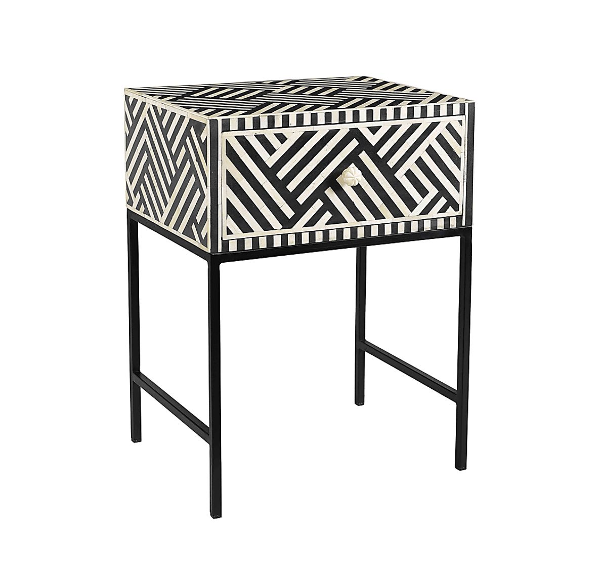 Norajean Black Nightstand
