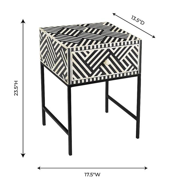 Norajean Black Nightstand - Thumbnail - Image 8