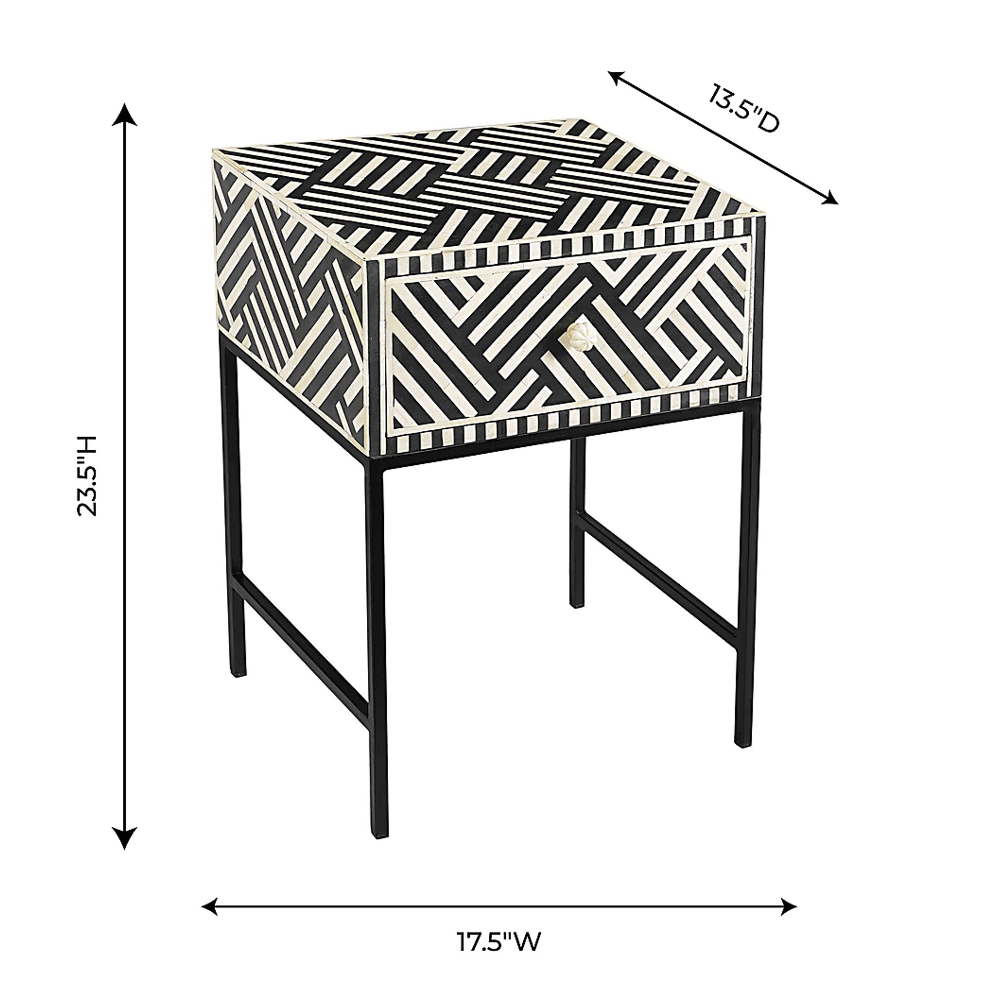 Norajean Black Nightstand - Image 8