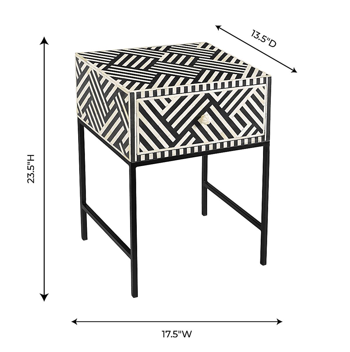 Norajen Black Black,Colors Nightstand | Rooms to Go