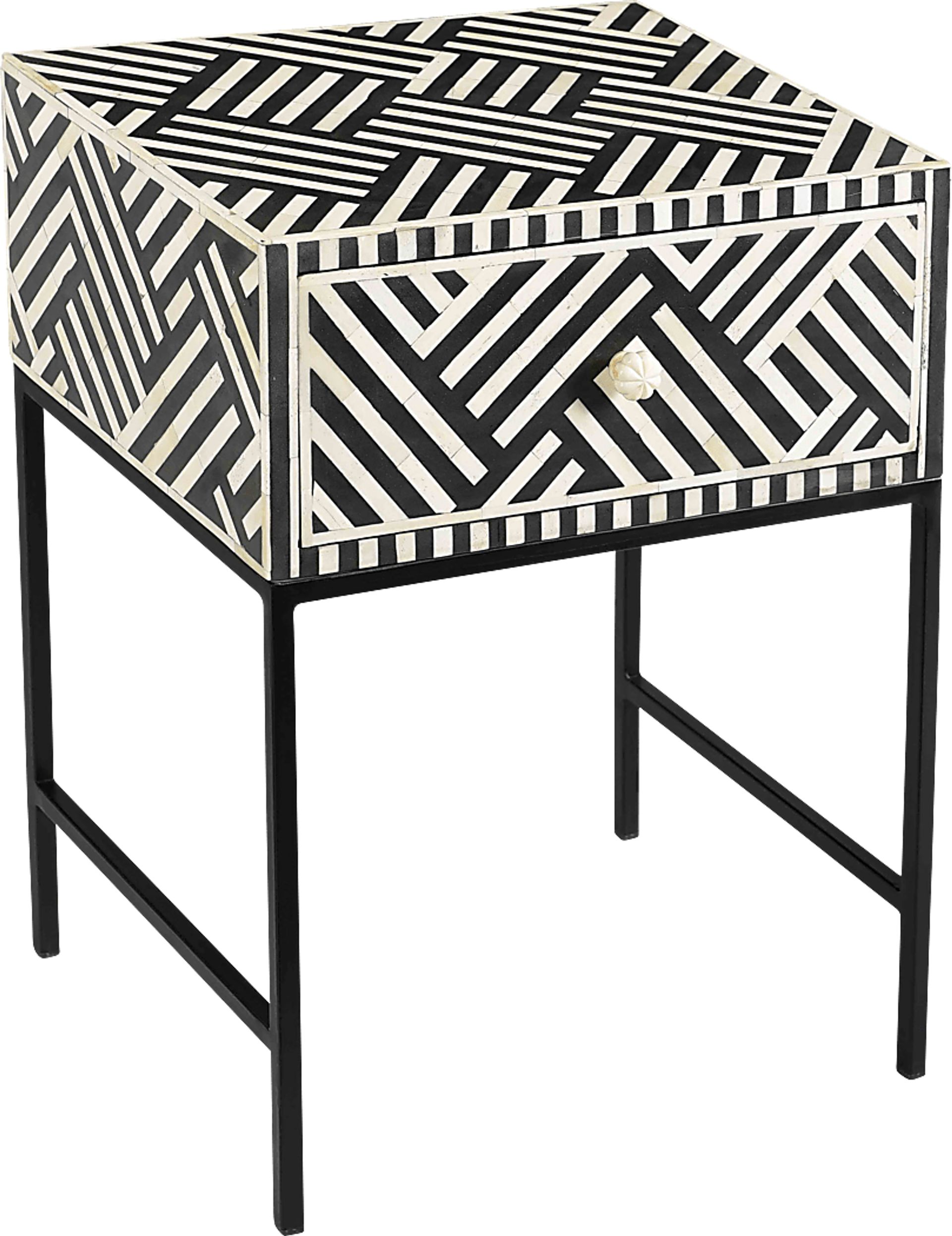 Norajean Black Nightstand - Image 1