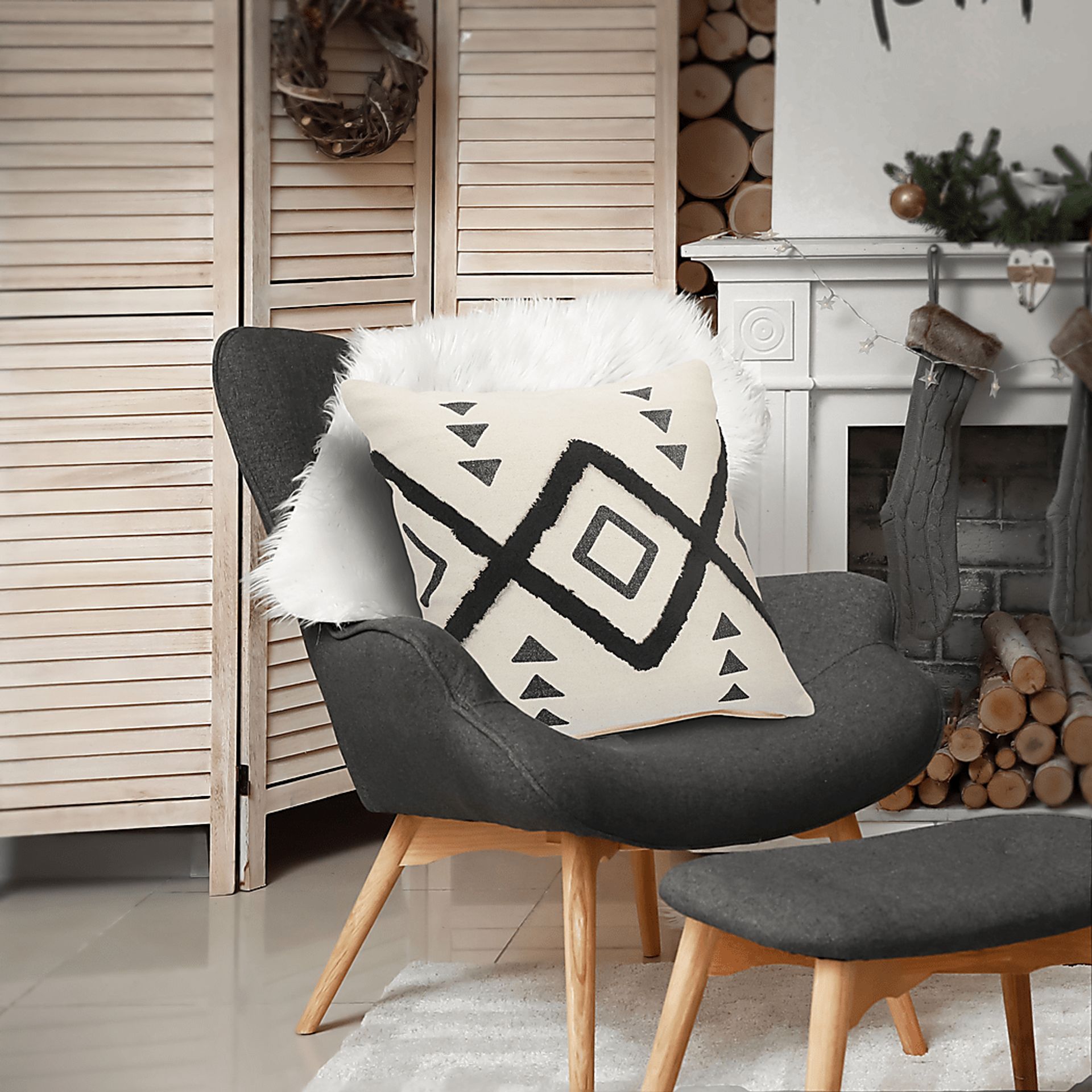 Norasen II Off White Throw Pillow - Image 3