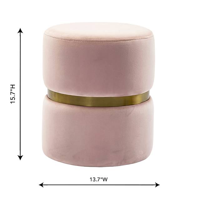 Norban Pink Blush Ottoman - Thumbnail - Image 3