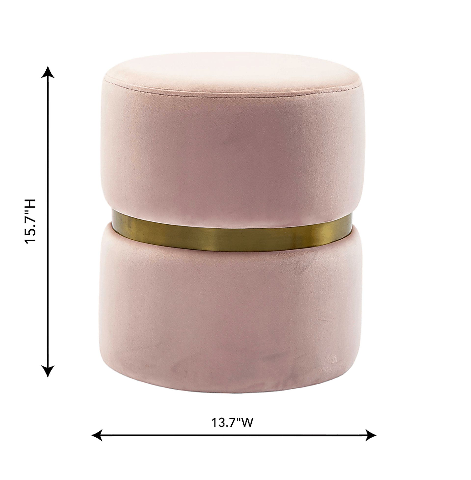 Norban Pink Blush Ottoman - Image 3