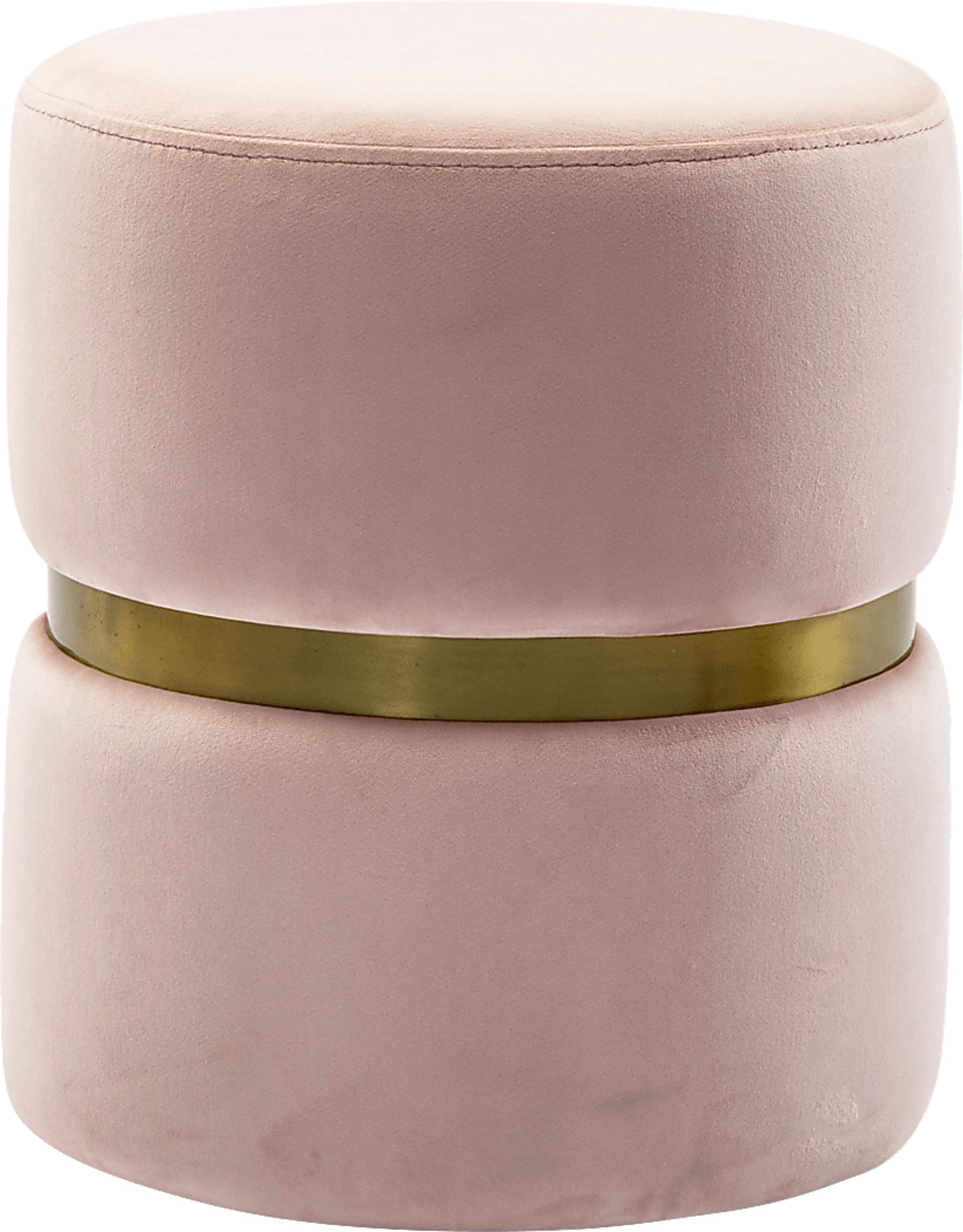 Norban Pink Blush Ottoman - Image 1