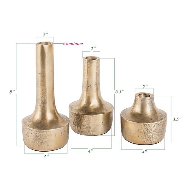 Norcrest Gold Vase, Set of 3 - Thumbnail - Image 3