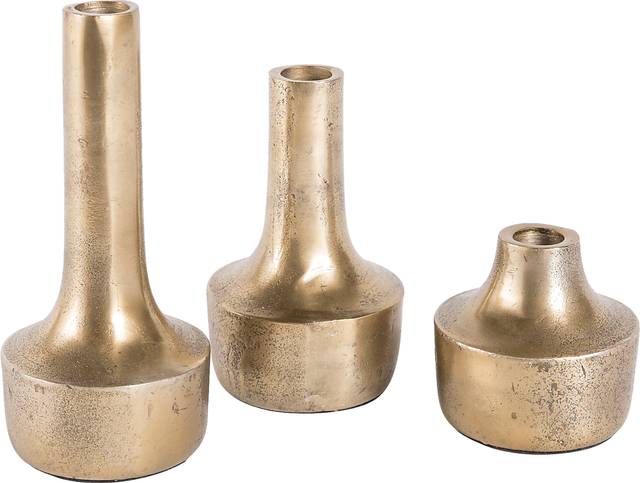 Norcrest Gold Vase, Set of 3 - Thumbnail - Image 1