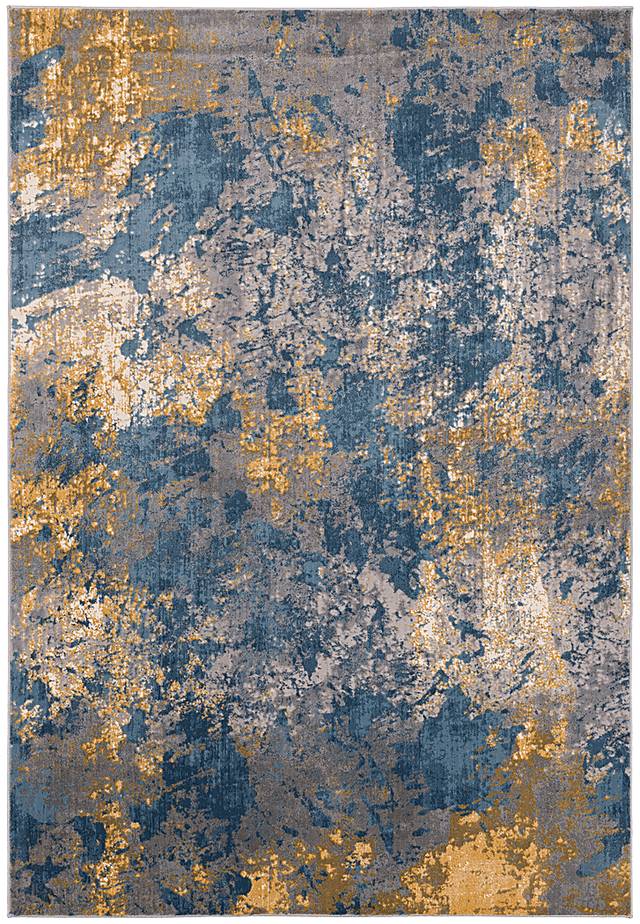 Norez 5' x 7' Indigo Rug - Thumbnail - Image 1