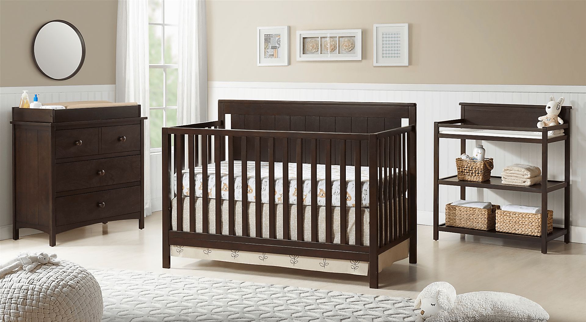 Espresso convertible crib best sale