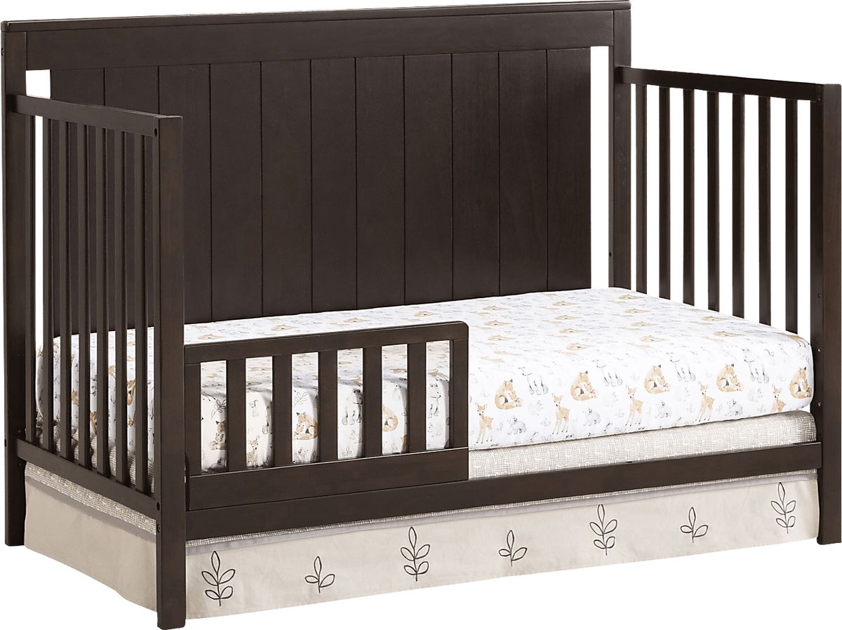 Norian Espresso Dark Wood Toddler Guardrail | Rooms to Go