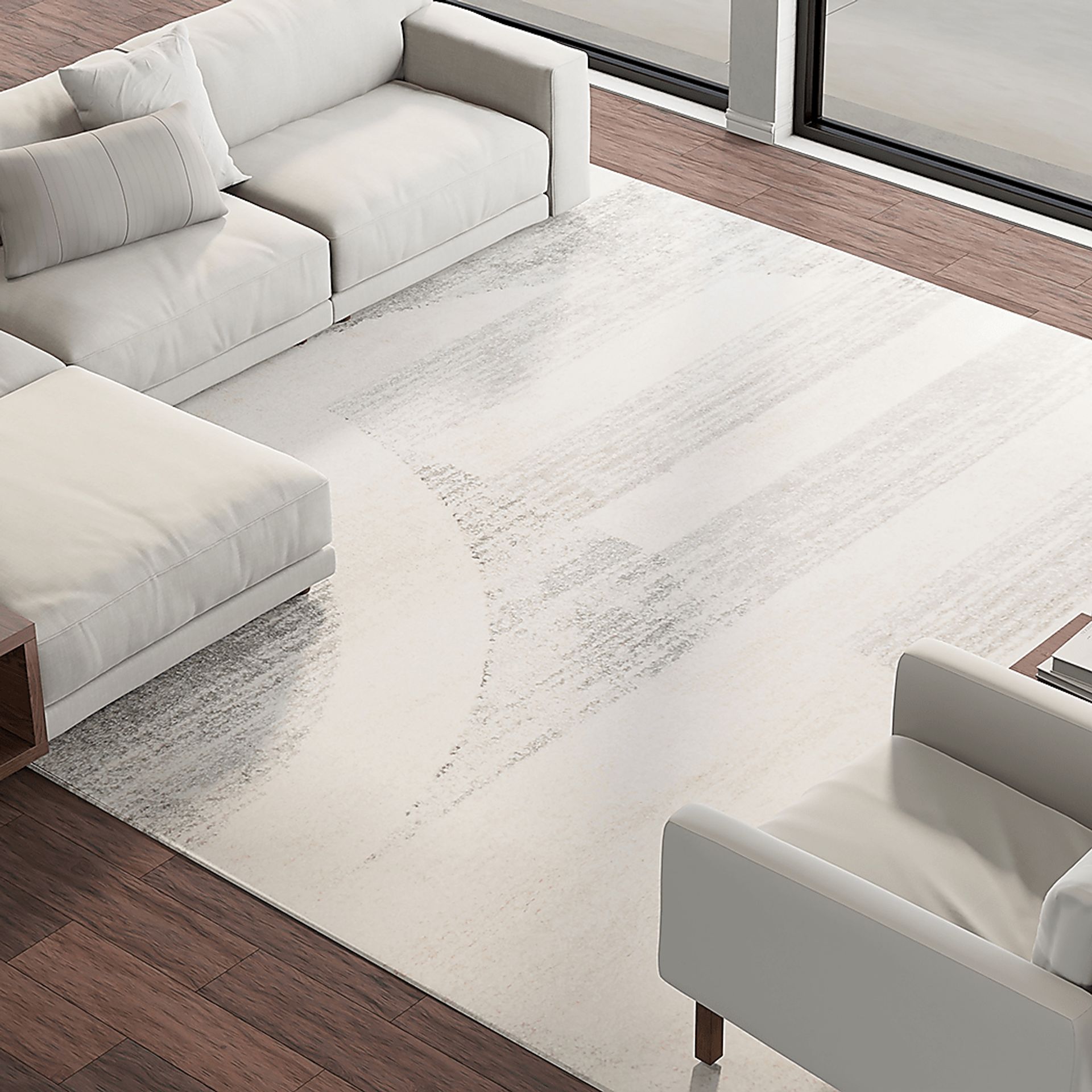 Noriko Gray 5'3 x 7' Rug - Image 2