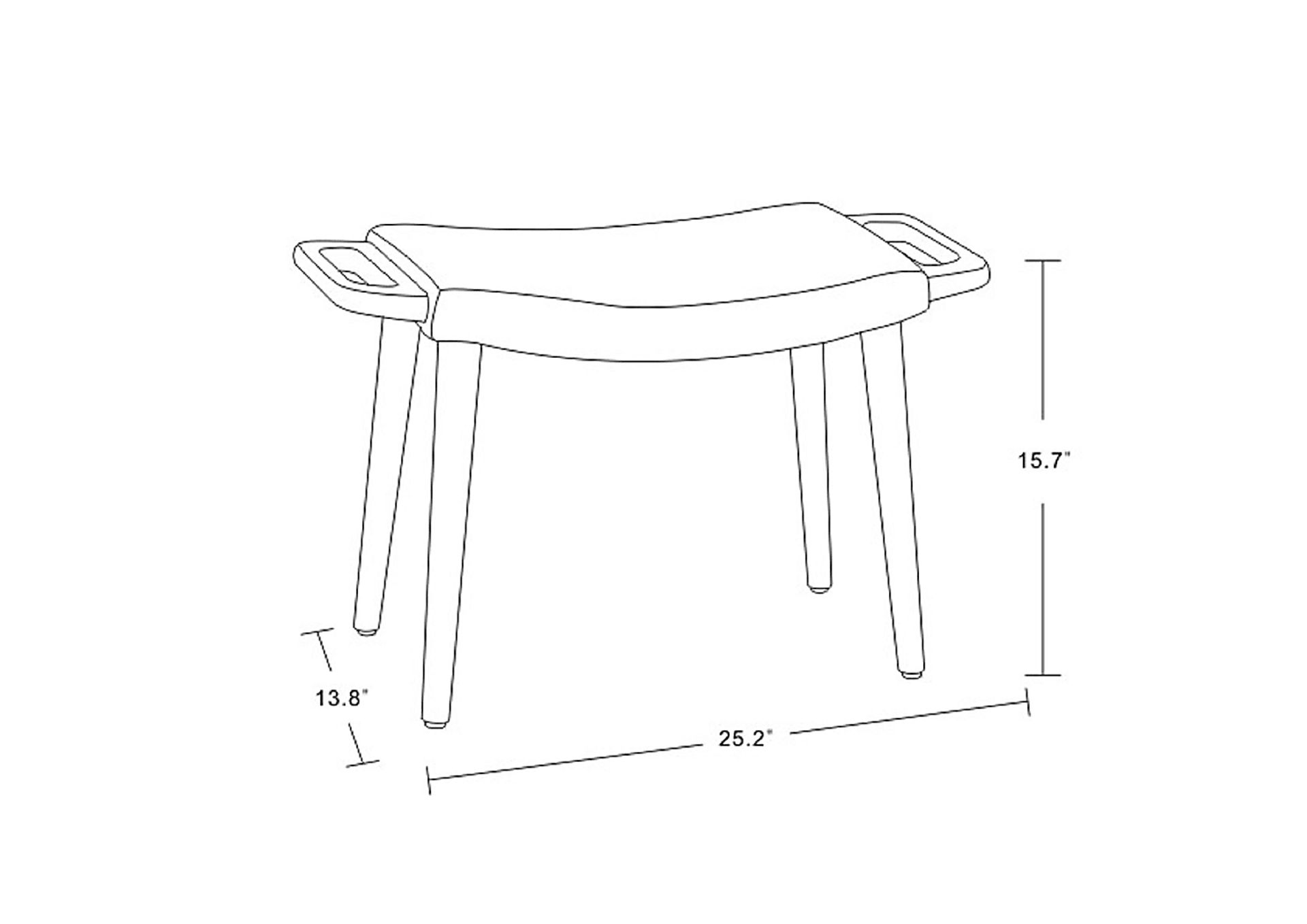 Noriton Red Accent Ottoman - Image 5