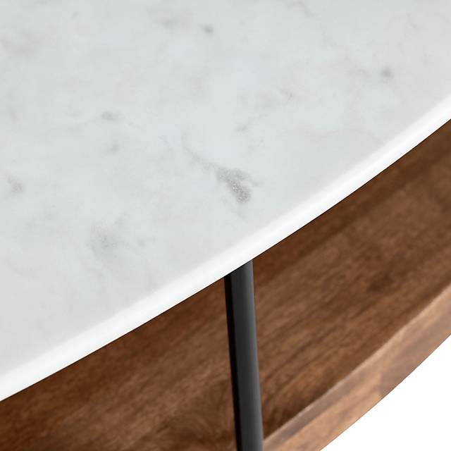 Norkota White Oval Cocktail Table - Thumbnail - Image 3