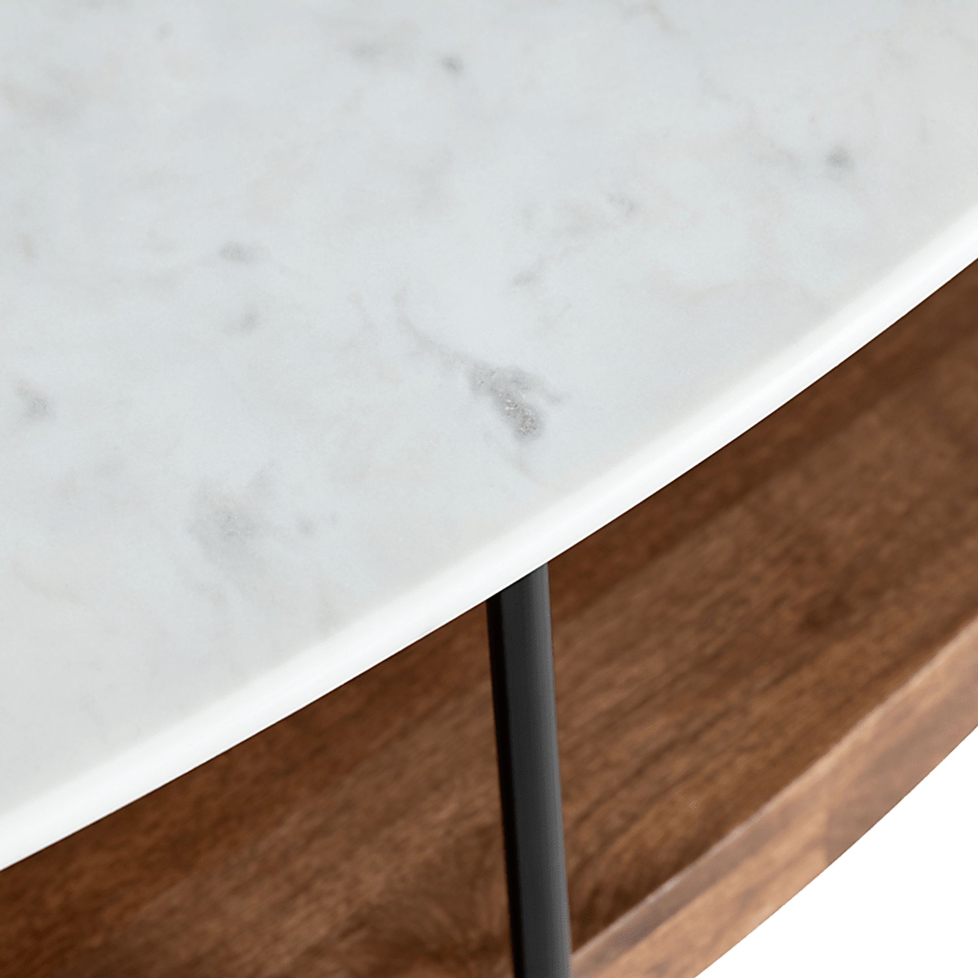 Norkota White Oval Cocktail Table - Image 3
