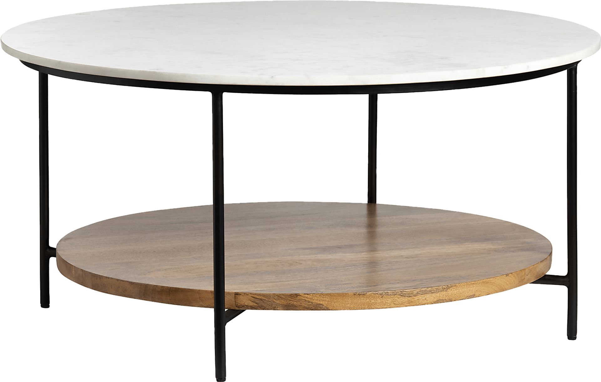 Norkota White Round Cocktail Table - Image 1