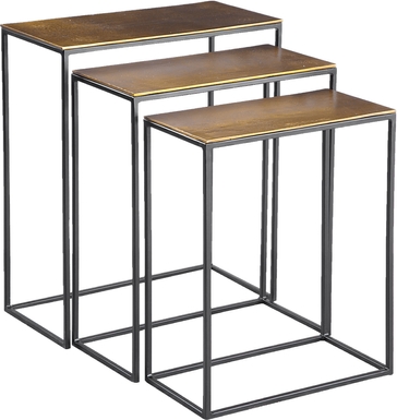 Norlake Brown Nesting Tables, Set of 3