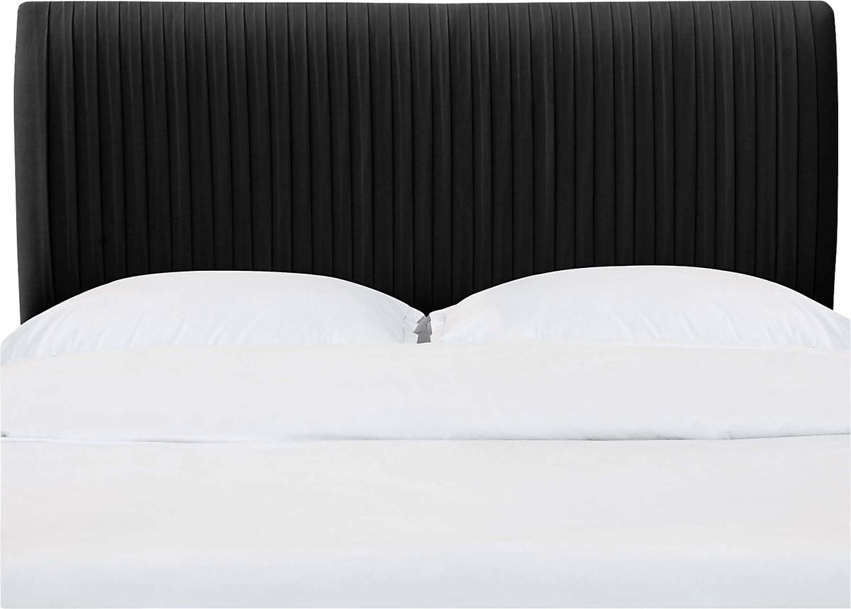 Norlana Black Polyester Fabric King Headboard Rooms to Go