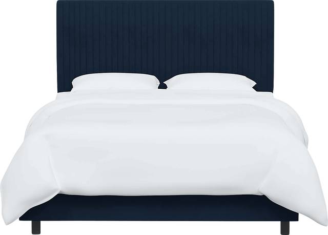 Norlana Dark Blue California King Bed - Thumbnail - Image 1