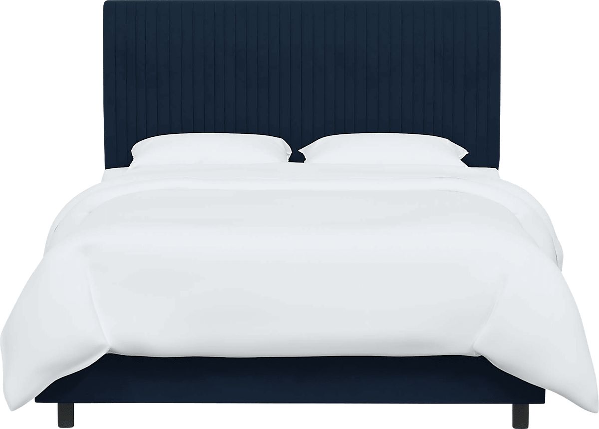 Norlana Dark Blue Polyester Fabric King Bed | Rooms to Go