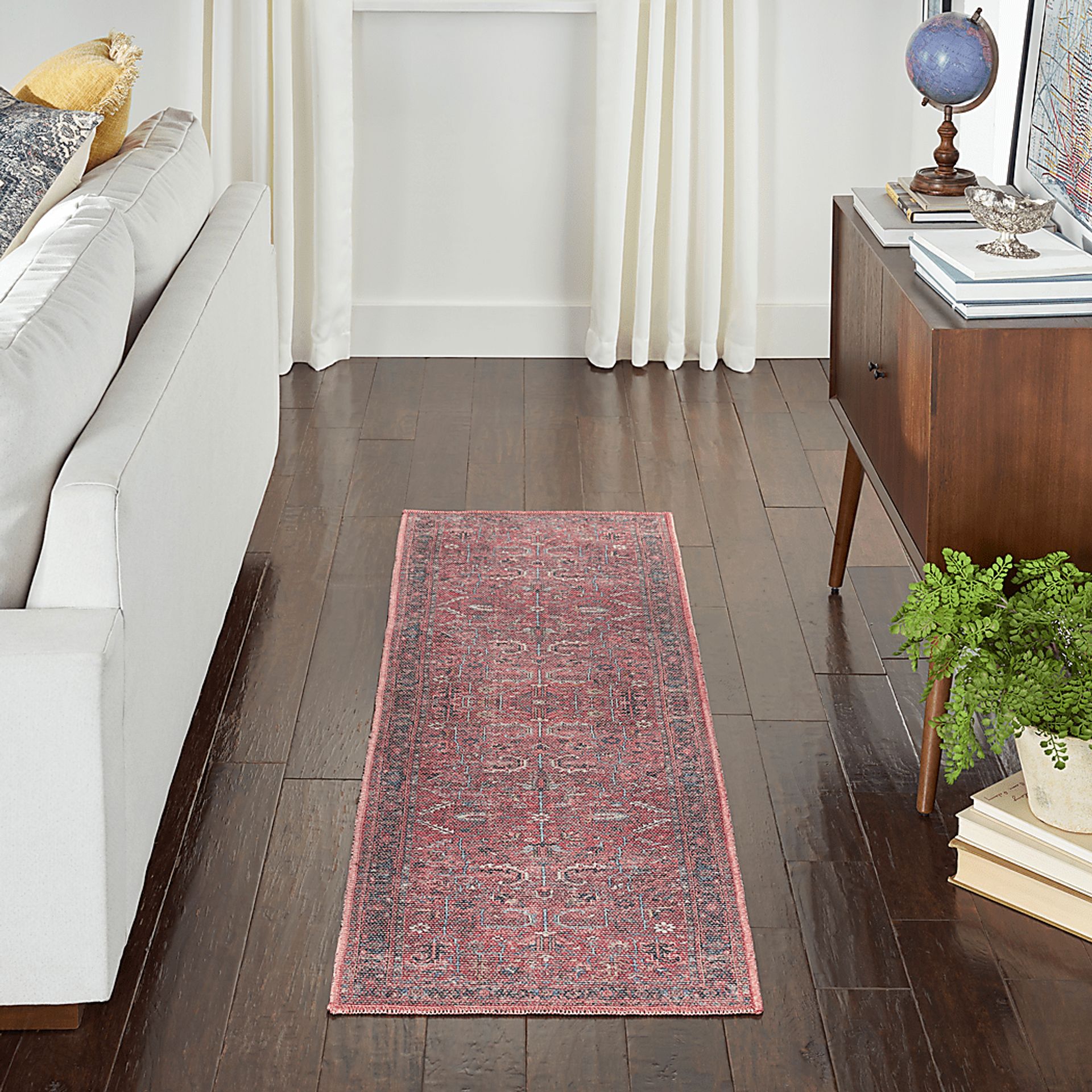 Norlena Brick 2' x 6' Runner Rug - Image 2
