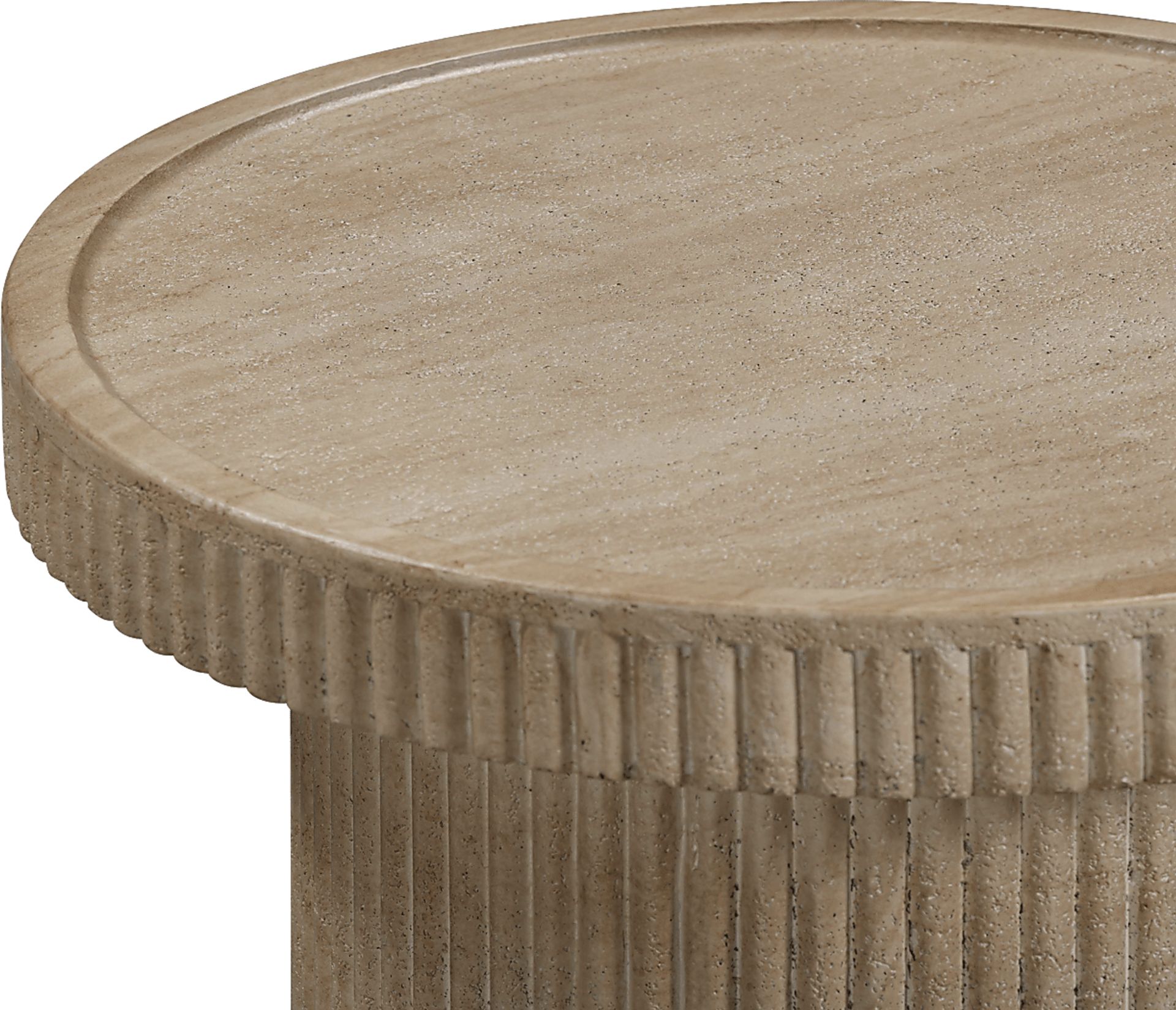 Norma Natural Round End Table - Image 3