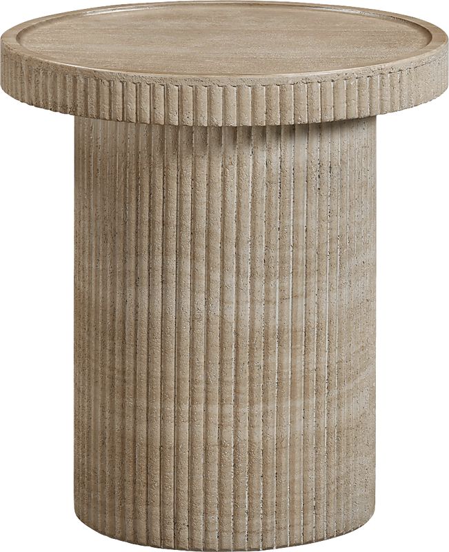 Norma Natural Round End Table