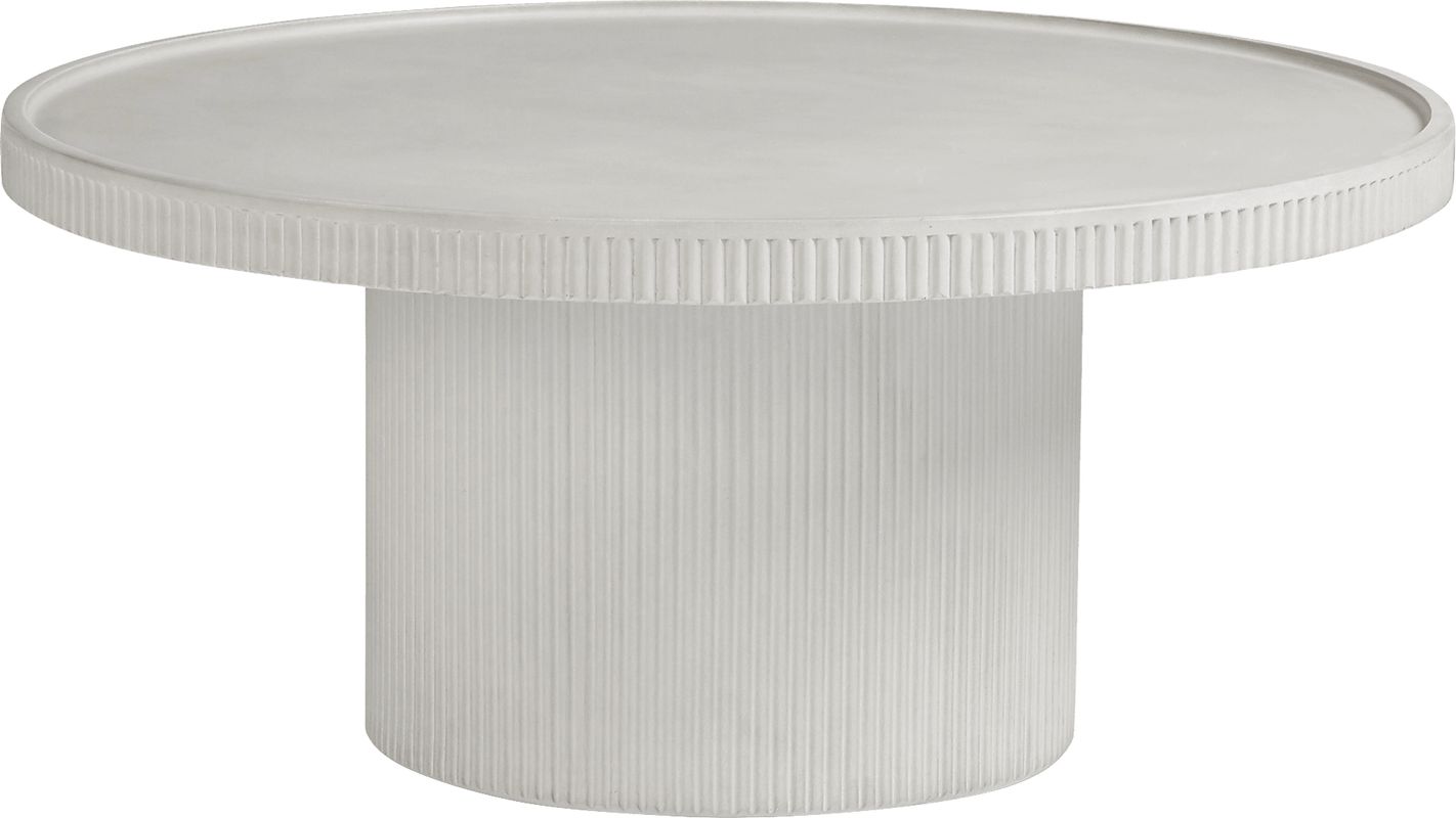 Norma White Round Cocktail Table