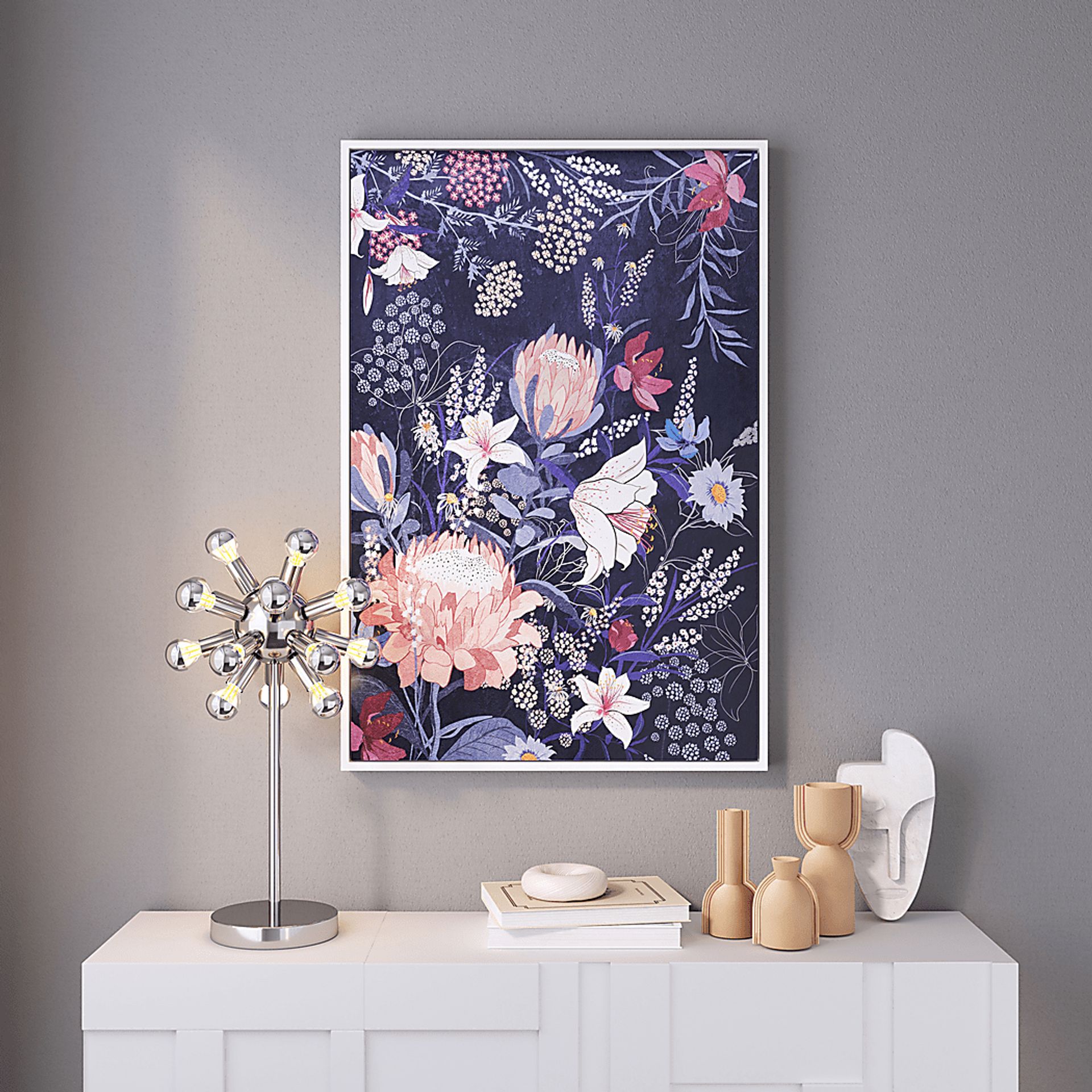 Norriego Navy Wall Art - Image 2