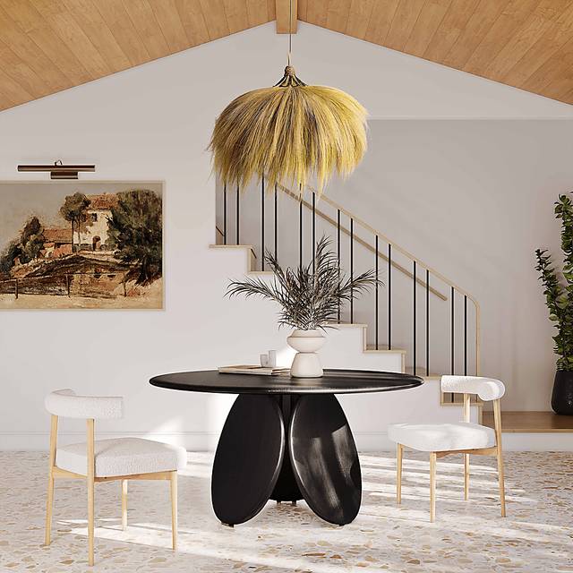 Norrock Black Dining Table - Thumbnail - Image 2