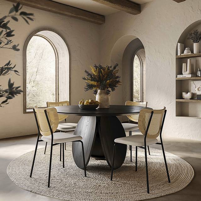 Norrock Black Dining Table - Thumbnail - Image 3