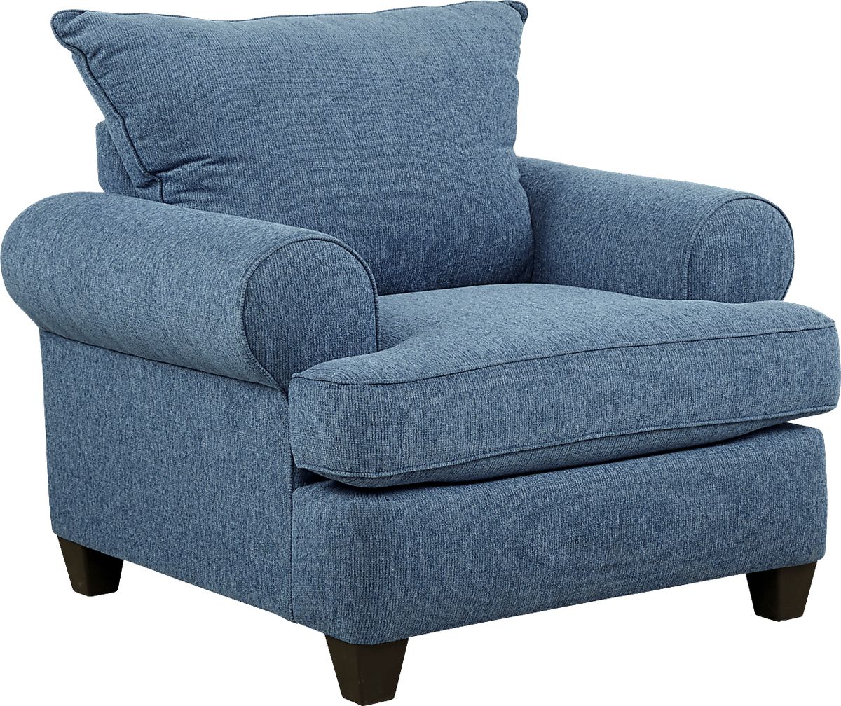 North Bay Chambray Blue Chenille Fabric Chair | Rooms to Go