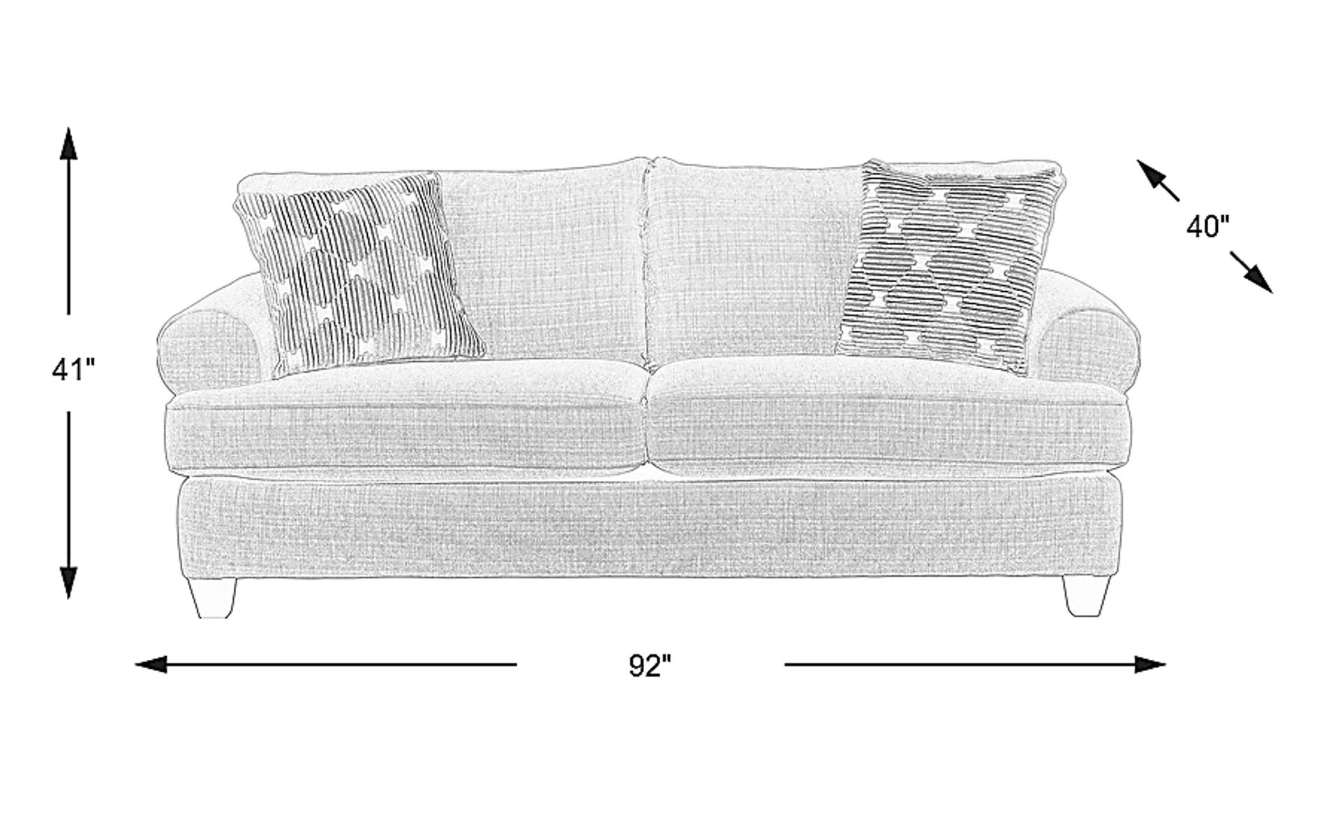 Dimension Image. Please refer to the Dimension Tab on this page for dimension details.