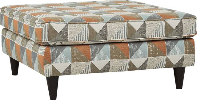 North Cape Orange Accent Ottoman - Thumbnail - Image 1
