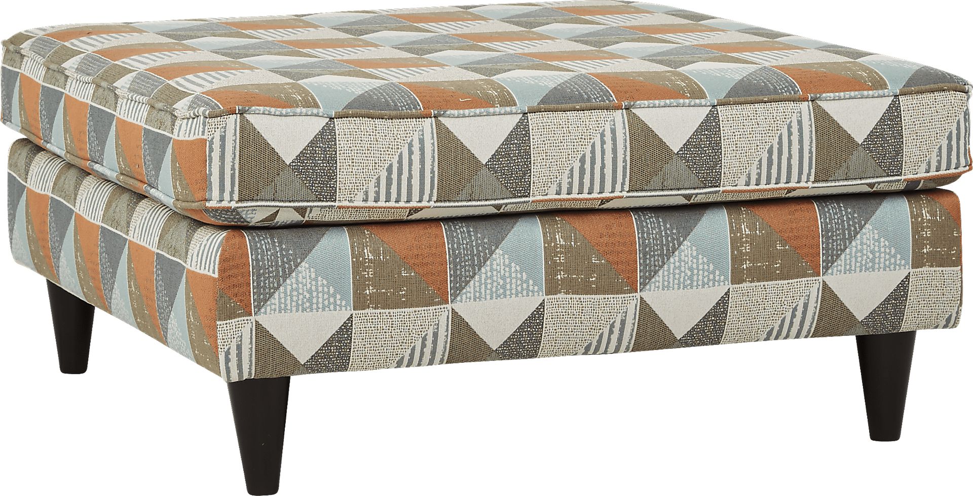 North Cape Orange Accent Ottoman - Image 1