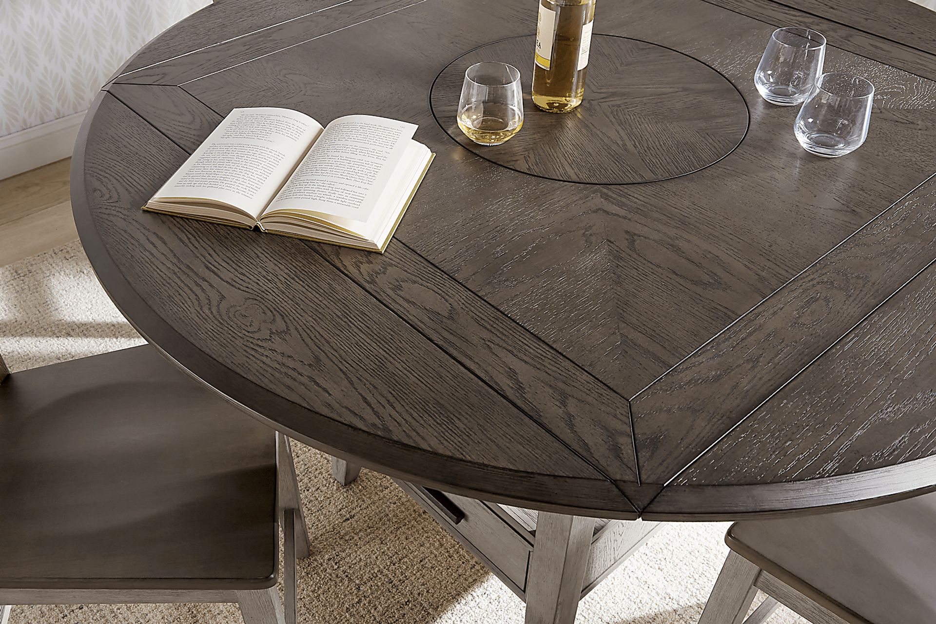 North Fork Gray 5 Pc Counter Height Drop Leaf Dining Room - Image 4