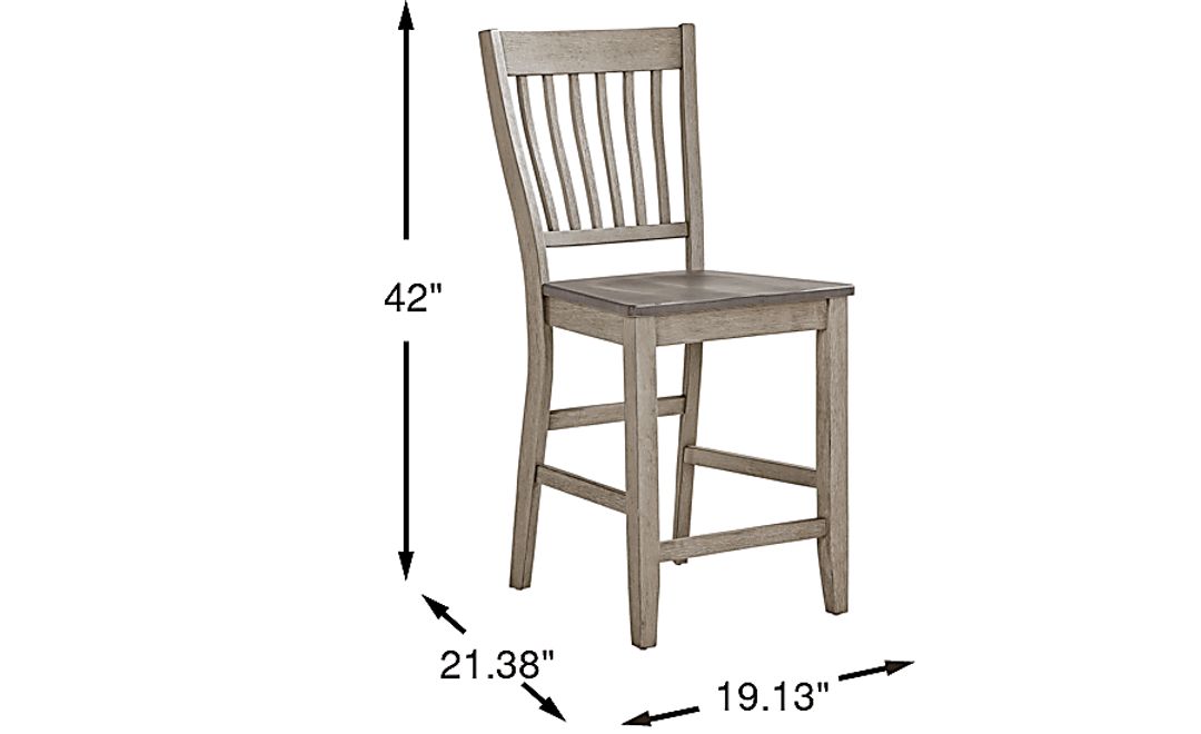 North Fork Gray Counter Height Stool