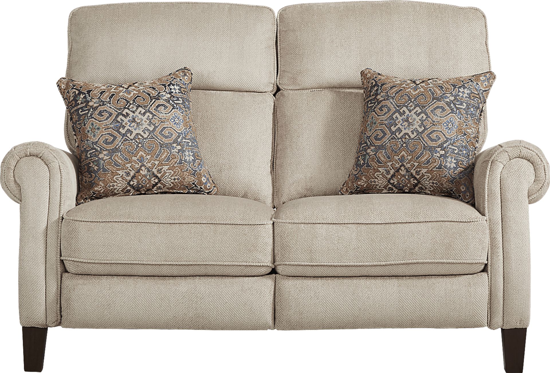 North River Beige 3 Pc Dual Power Reclining Living Room - Image 4
