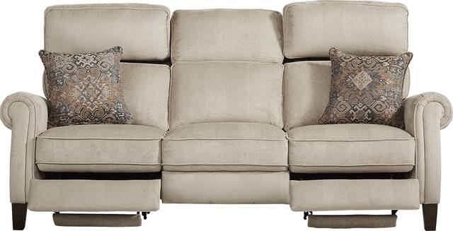 North River Beige 3 Pc Dual Power Reclining Living Room - Thumbnail - Image 3