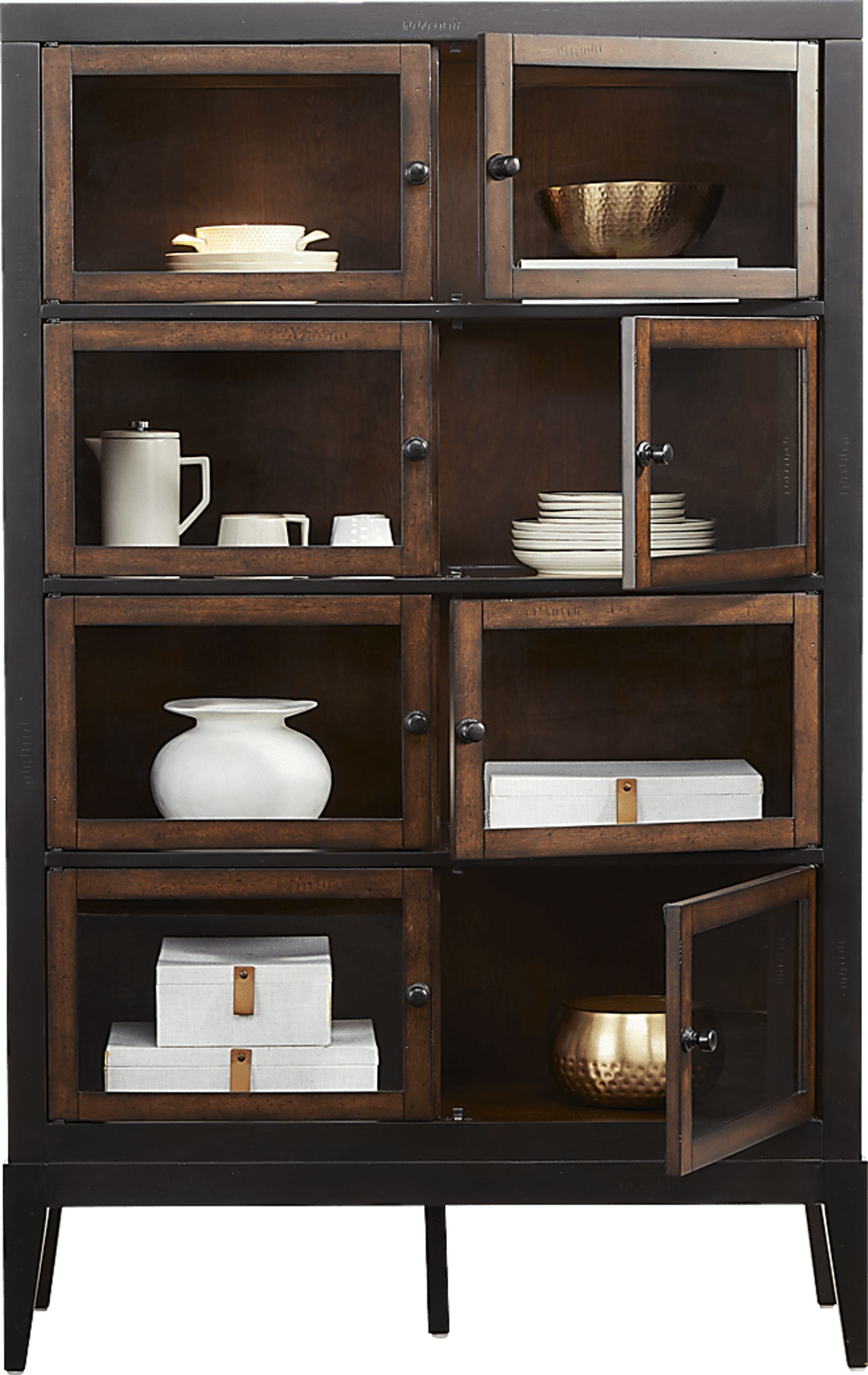 Northbrook Brown Cherry Finish Curio - Image 2