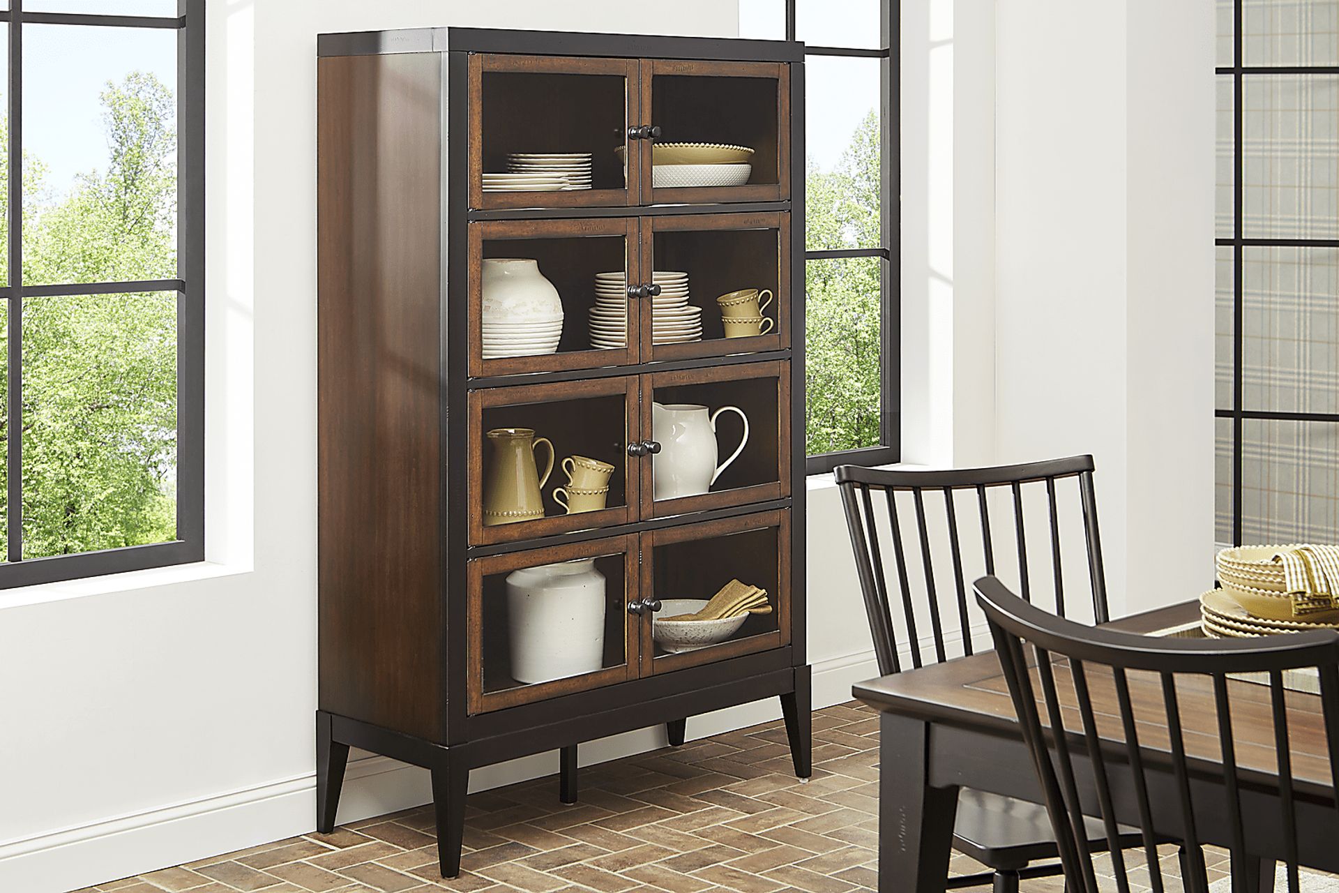 Northbrook Brown Cherry Finish Curio - Image 4
