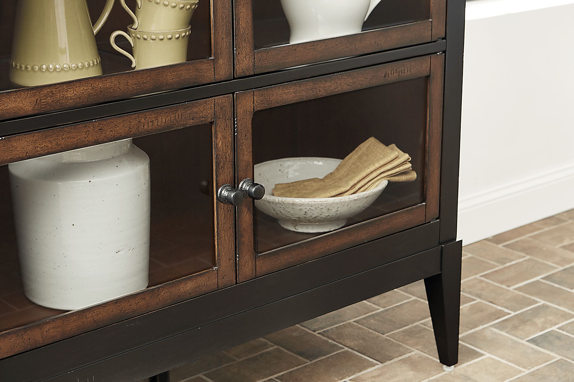 Northbrook Brown Cherry Finish Curio - Image 7
